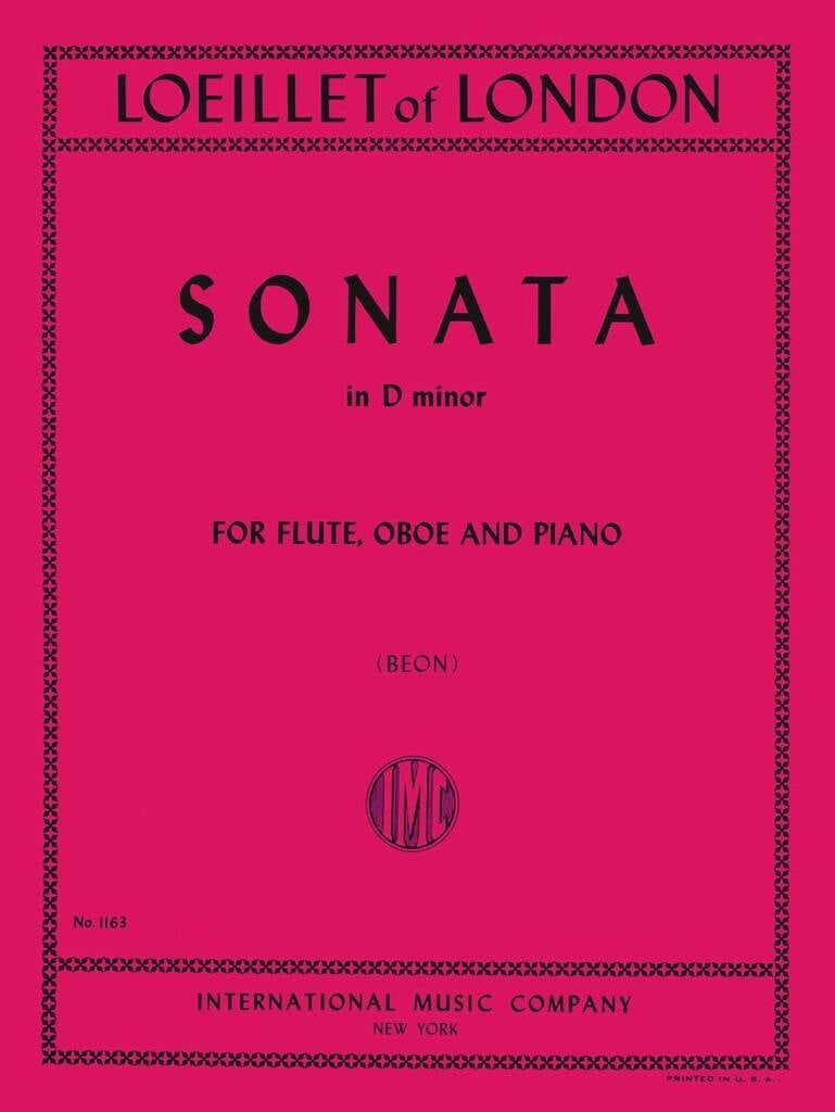 Sonata D Minor For Fl Ob And Pf